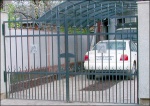 Кованые распашные ворота прозрачная решетка